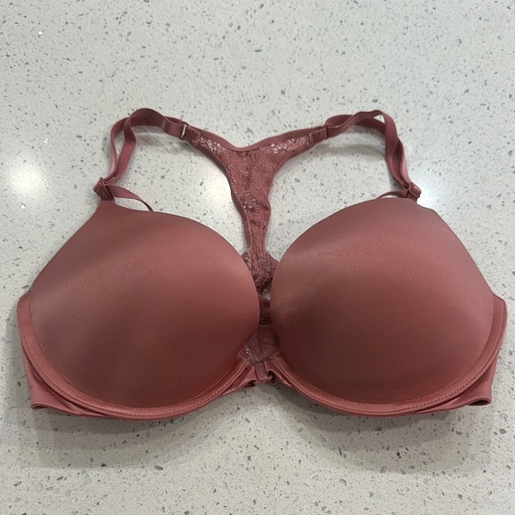 Victoria’s Secret 32d  Lace Racerback Bra - Rose nwot - Picture 1 of 4